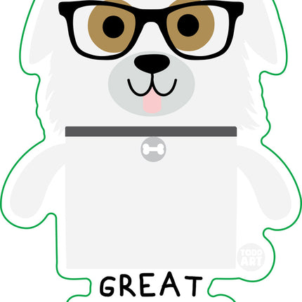 Bow Wow Meow Great Pyrenees Vinyl Sticker