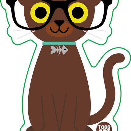 Bow Wow Meow Havana Brown Vinyl Sticker