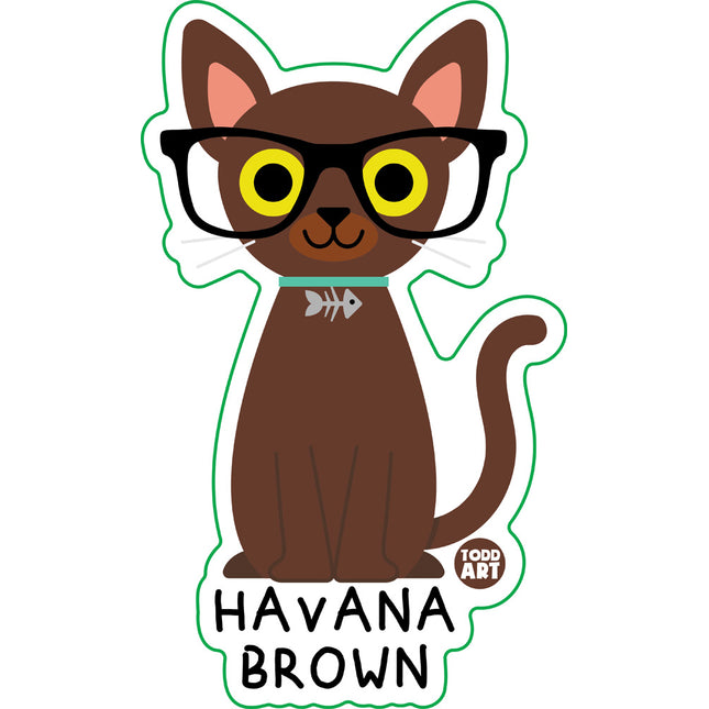Bow Wow Meow Havana Brown Vinyl Sticker