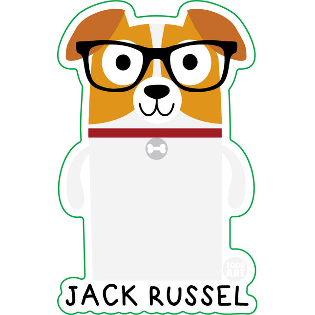 Bow Wow Meow Jack Russel Vinyl Sticker