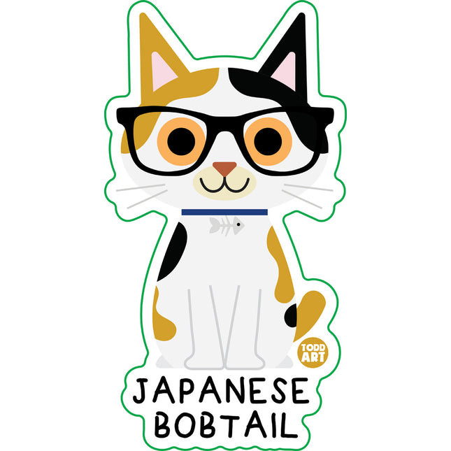 Bow Wow Meow Japanese Bobtail Vinyl Sticker