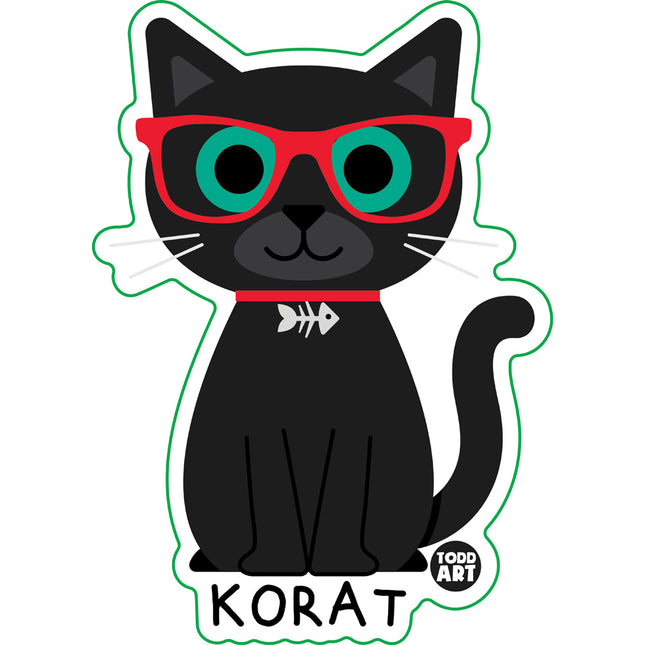 Bow Wow Meow Korat Vinyl Sticker
