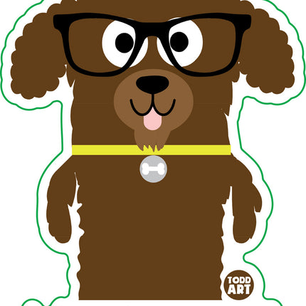 Bow Wow Meow Labradoodle Vinyl Sticker