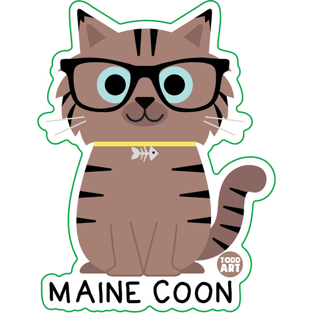 Bow Wow Meow Maine Coon Vinyl Sticker