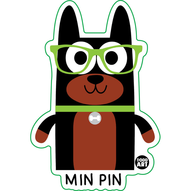 Bow Wow Meow Min Pin Vinyl Sticker