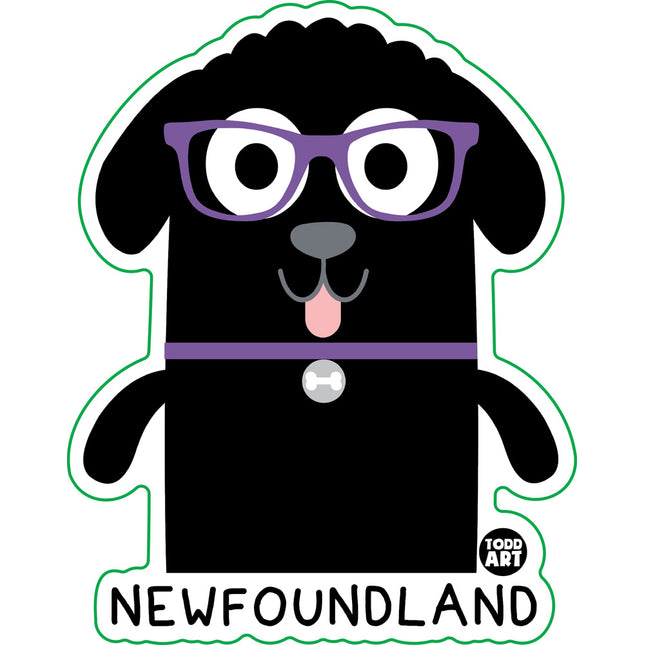 Bow Wow Meow Newfoundland Vinyl Sticker