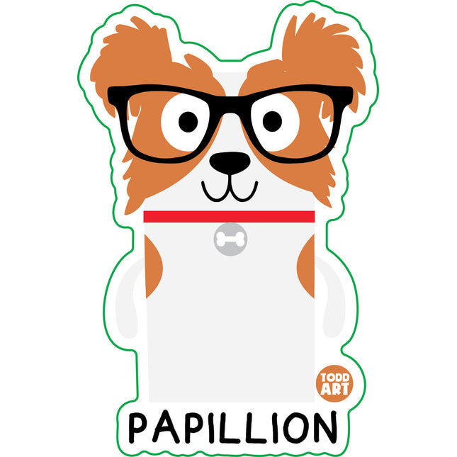 Bow Wow Meow Papillion Vinyl Sticker