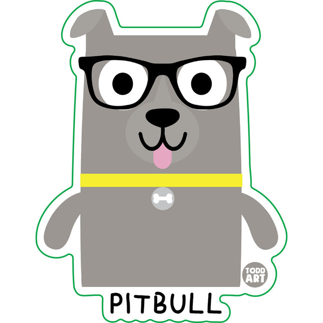 Bow Wow Meow Pitbull Vinyl Sticker