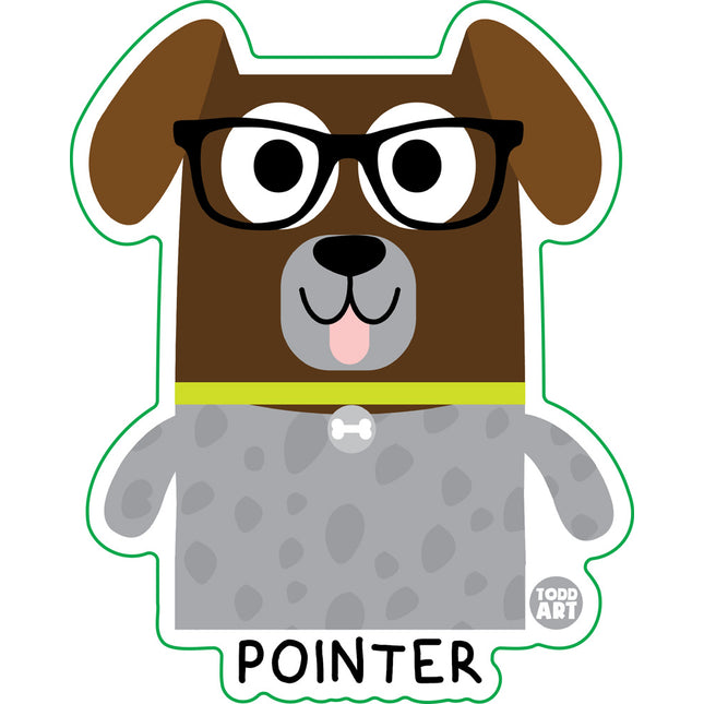 Bow Wow Meow Pointer Vinyl Sticker