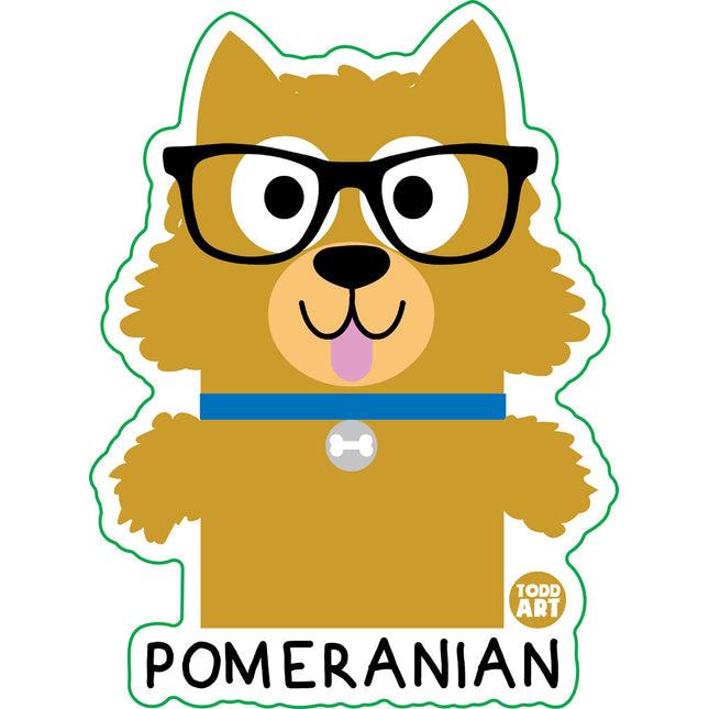 Bow Wow Meow Pomeranian Vinyl Sticker