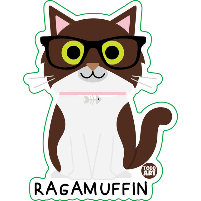 Bow Wow Meow Ragamuffin Vinyl Sticker