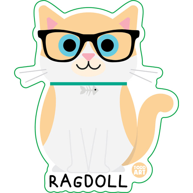 Bow Wow Meow Ragdoll Vinyl Sticker