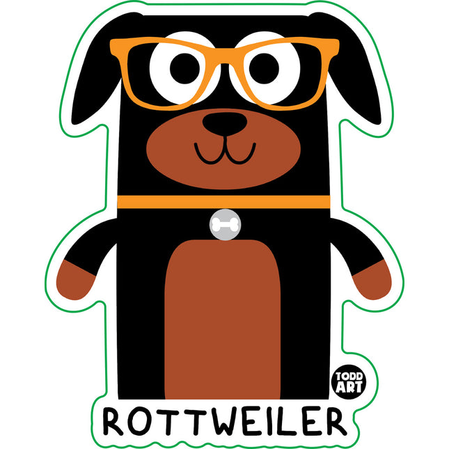 Bow Wow Meow Rottweiler Vinyl Sticker
