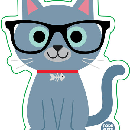 Bow Wow Meow Russian Blue Vinyl Sticker