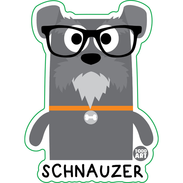Bow Wow Meow Schnauzer Vinyl Sticker