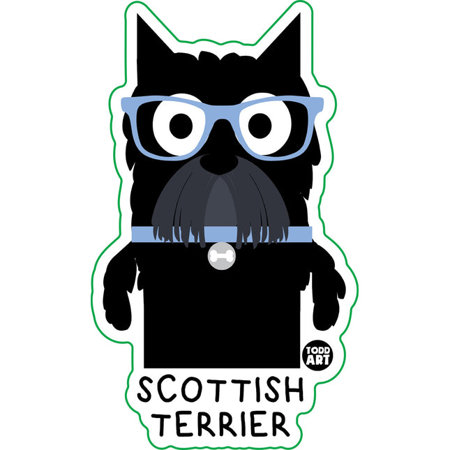 Bow Wow Meow Scottish Terrier Vinyl Sticker