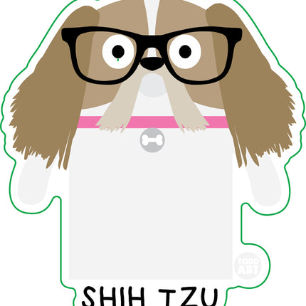 Bow Wow Meow Shih Tzu Vinyl Sticker