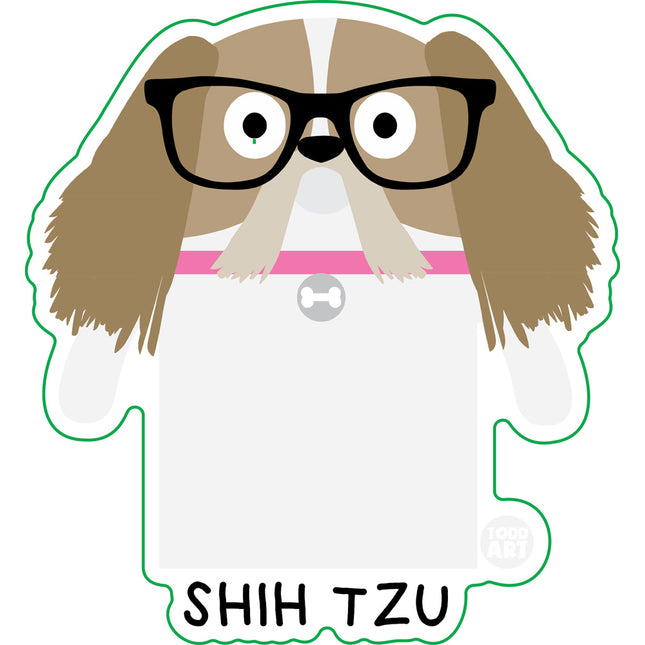 Bow Wow Meow Shih Tzu Vinyl Sticker