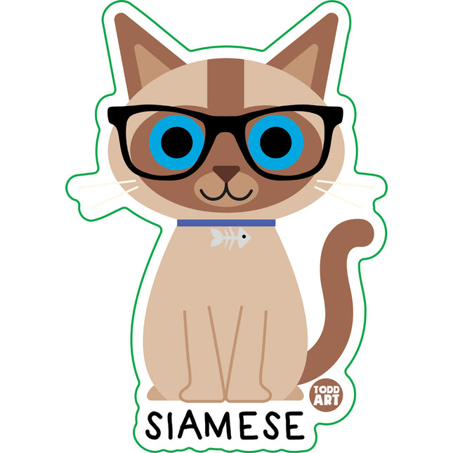 Bow Wow Meow Siamese Vinyl Sticker