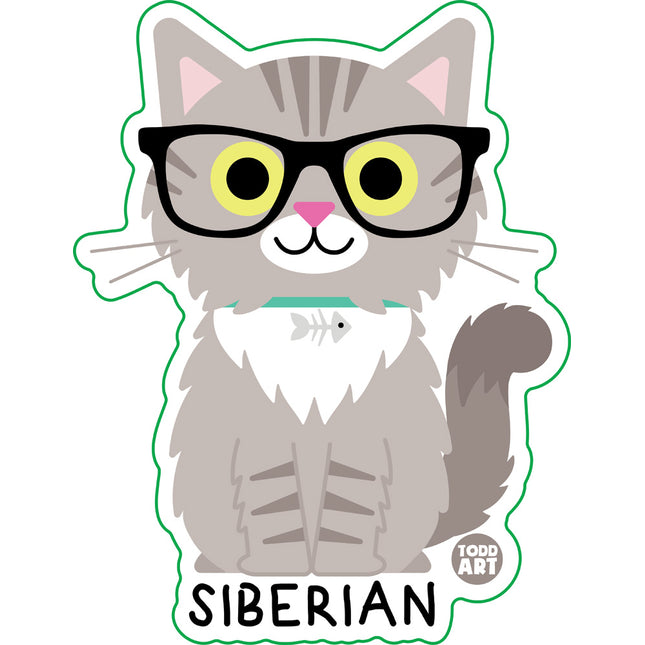 Bow Wow Meow Siberian Vinyl Sticker