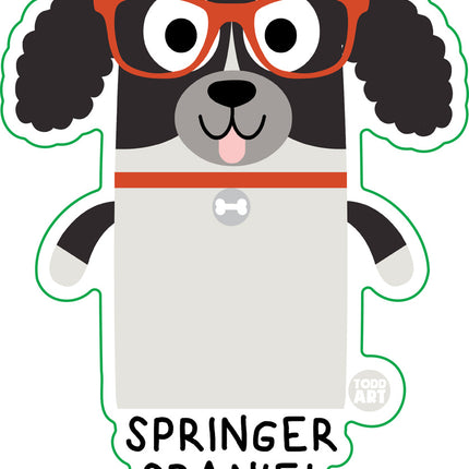 Bow Wow Meow Springer Spaniel Vinyl Sticker