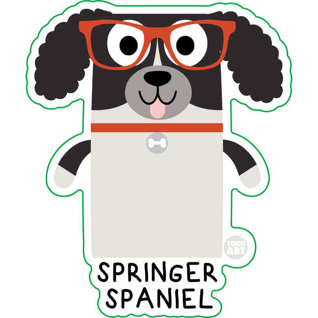 Bow Wow Meow Springer Spaniel Vinyl Sticker