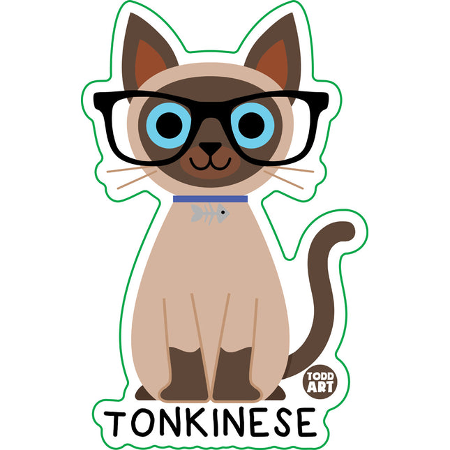Bow Wow Meow Tonkinese Vinyl Sticker