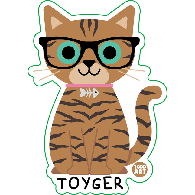 Bow Wow Meow Toyger Vinyl Sticker