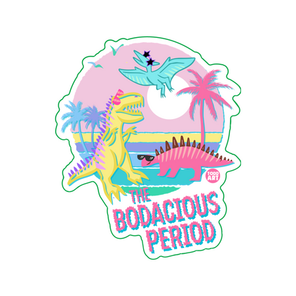 The Bodacious Period Dinosaur Vinyl Sticker