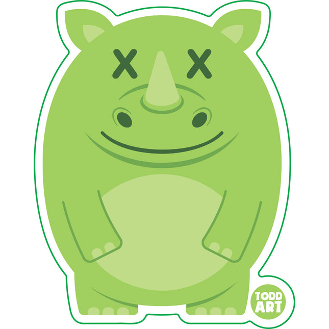 Deadimals Rhino Vinyl Sticker