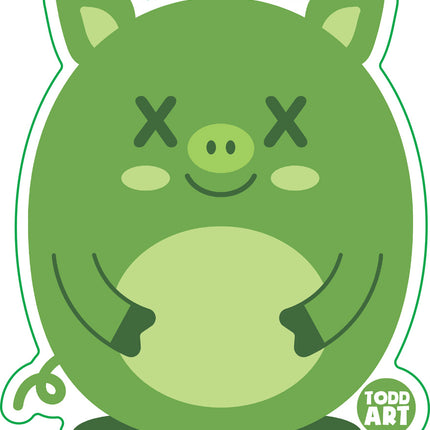 Deadimals Pig Vinyl Sticker