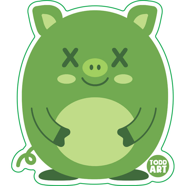 Deadimals Pig Vinyl Sticker