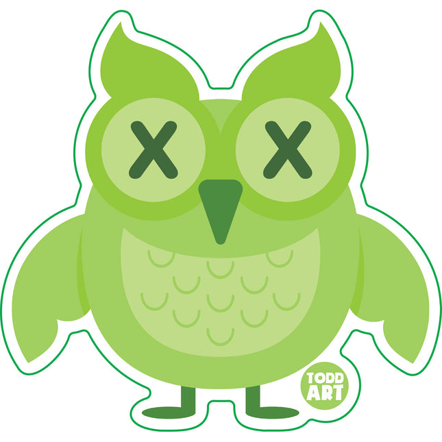 Deadimals Owl Vinyl Sticker