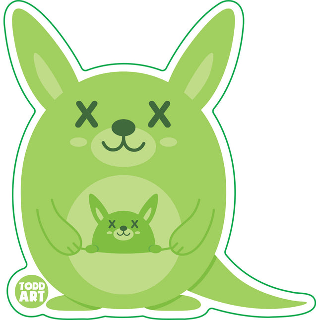 Deadimals Kangaroo Vinyl Sticker