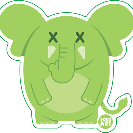 Deadimals Elephant Vinyl Sticker