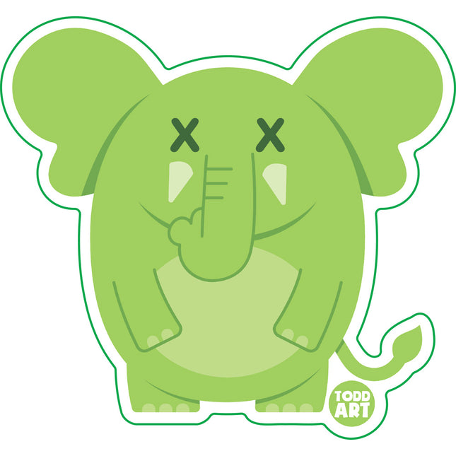 Deadimals Elephant Vinyl Sticker