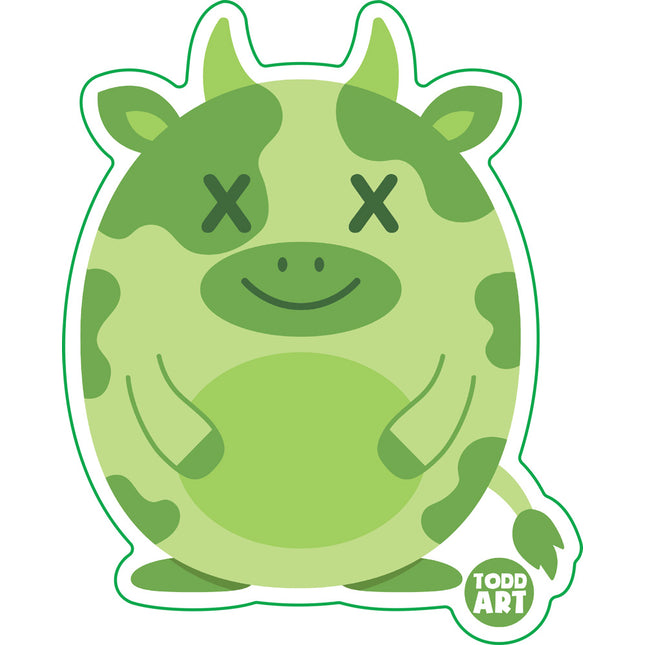 Deadimals Cow Vinyl Sticker