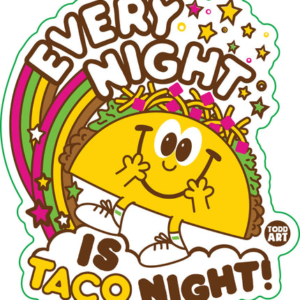 Funshine Taco Night Vinyl Sticker