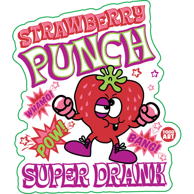 Funshine Strawberry Punch Vinyl Sticker