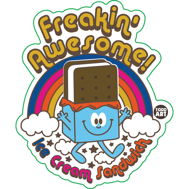 Funshine Ice Cream Sandwich Vinyl Sticker