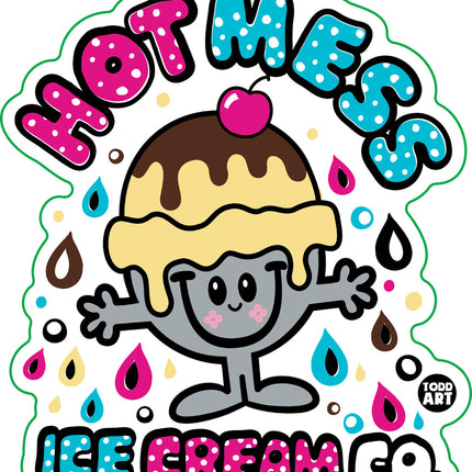 Funshine Hot Mess Ice Cream Vinyl Sticker