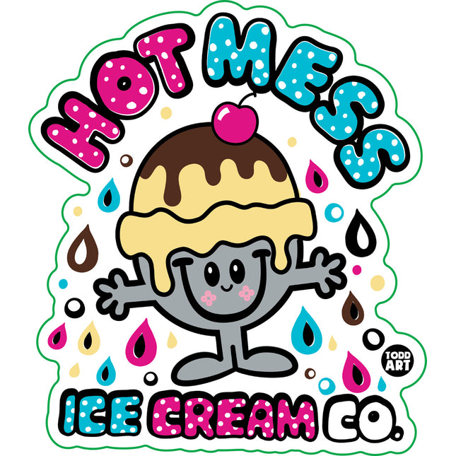 Funshine Hot Mess Ice Cream Vinyl Sticker