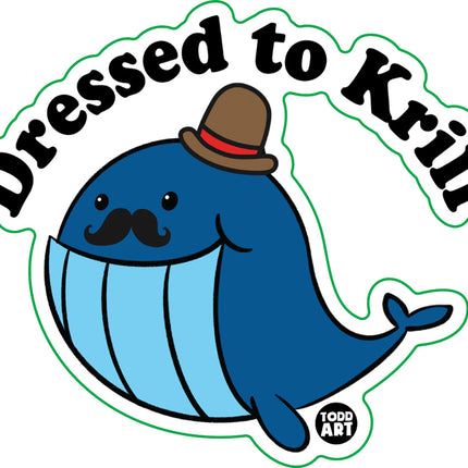 Dressed to Krill Vinyl Sticker