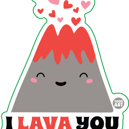 I Lava You Long Time Vinyl Sticker