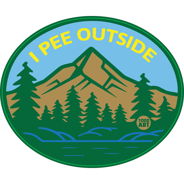 I Pee Outside Vinyl Sticker