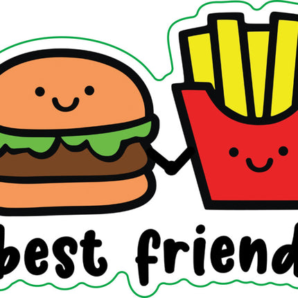 Best Friends Burger and Fries Vinyl Sticker