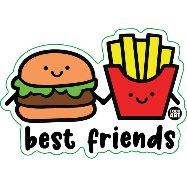 Best Friends Burger and Fries Vinyl Sticker