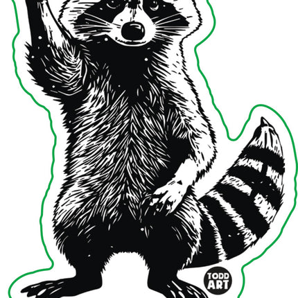 Rockoon Raccoon Vinyl Sticker