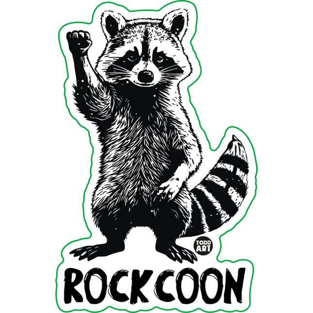 Rockoon Raccoon Vinyl Sticker