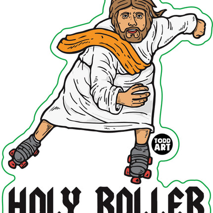 Holy Roller Jesus Vinyl Sticker